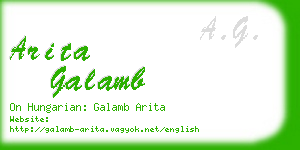 arita galamb business card